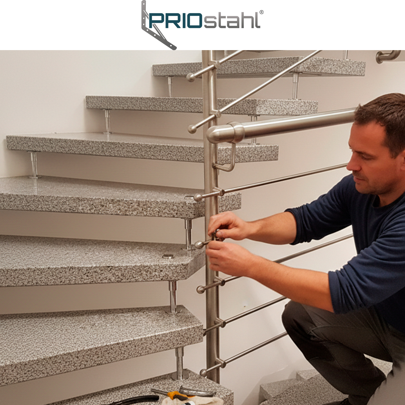 Edelstahl Zierelemente am Gelaender