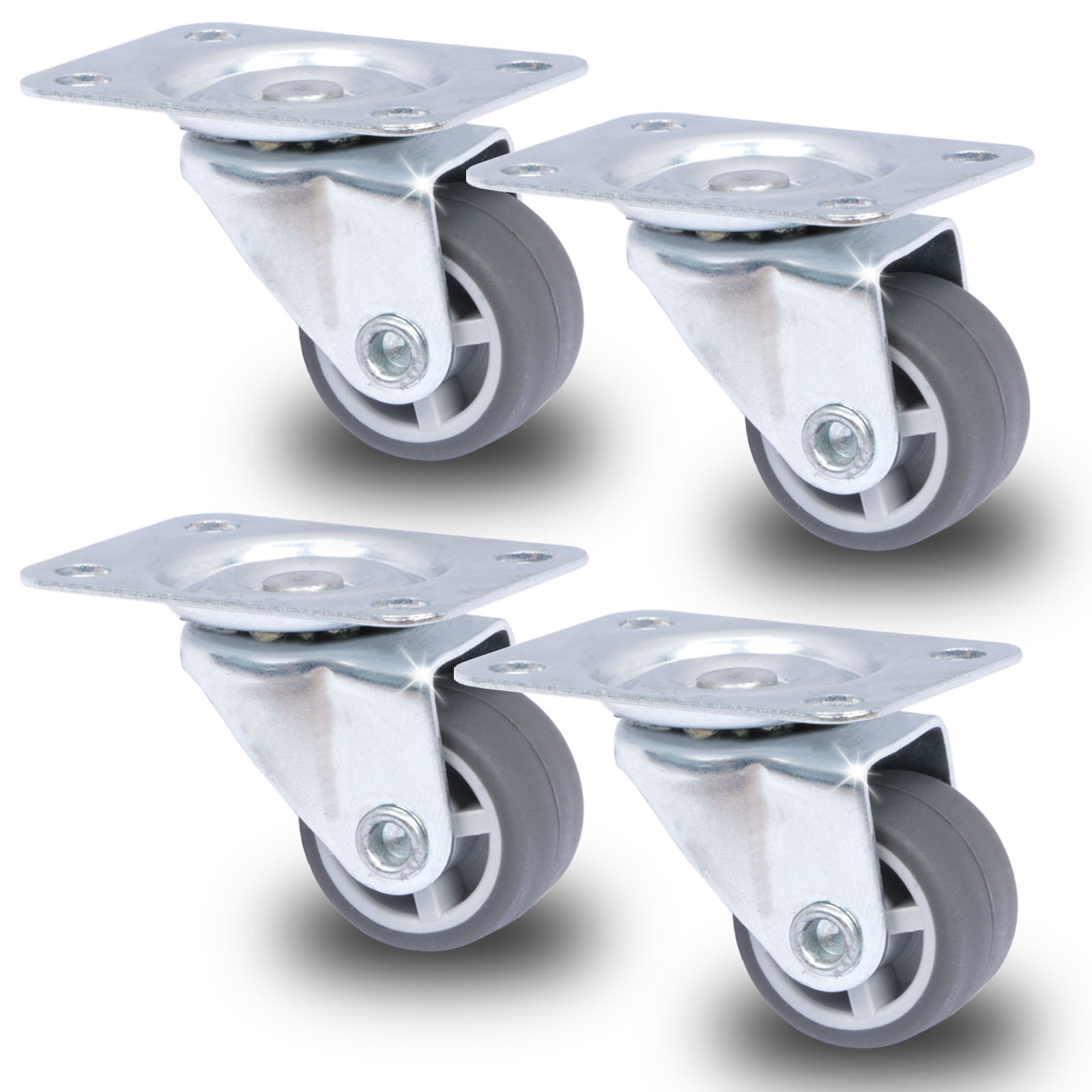 Lenkrollen 25mm Kleine Mini Möbelrollen Tisch Laufrollen Kastenrollen