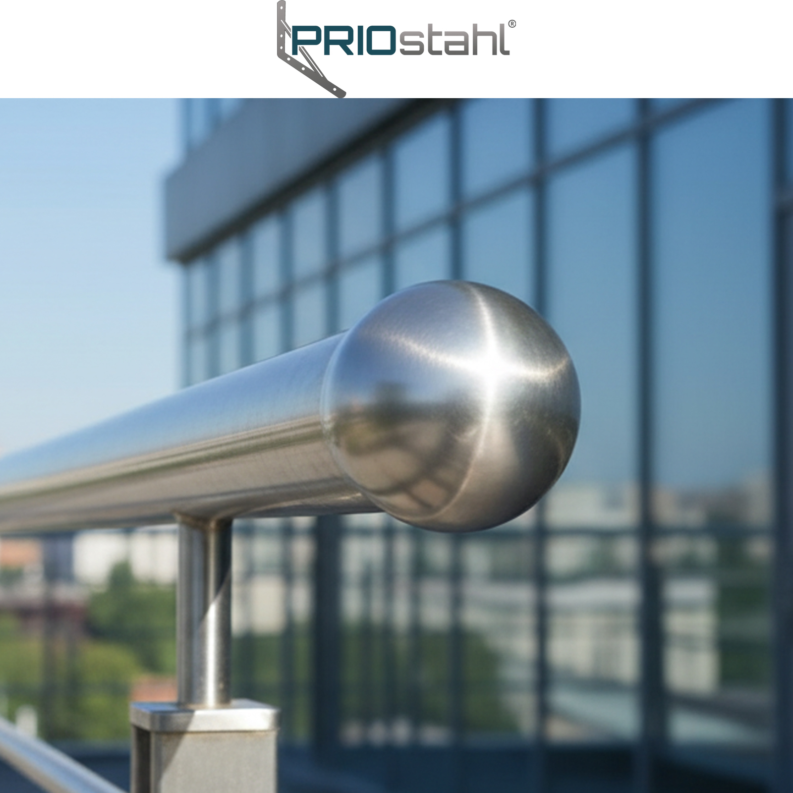 Abschlusskappen V2A am Handlauf