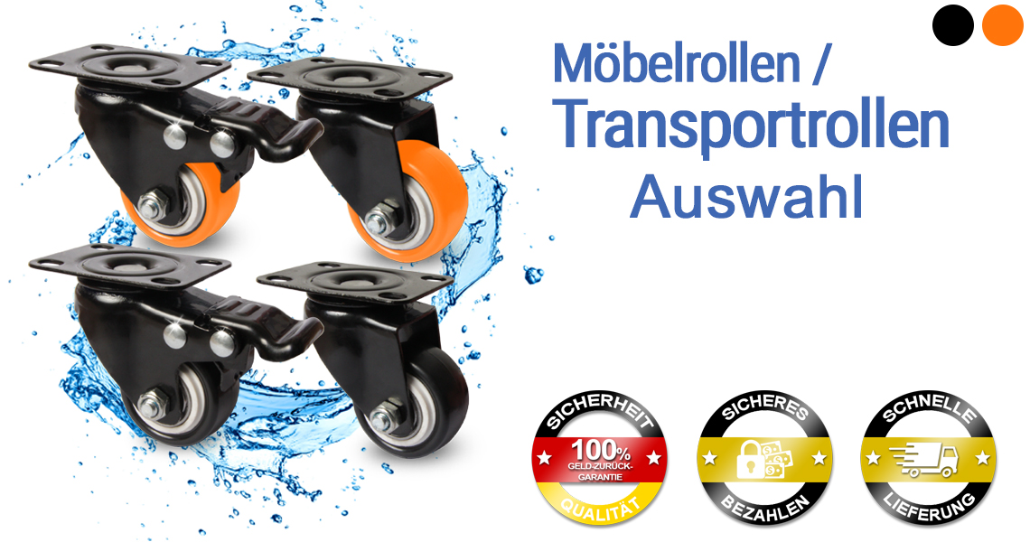 Möbelrollen PRIOstahl schwarz Möbelrolle PRIOstahl schwarz