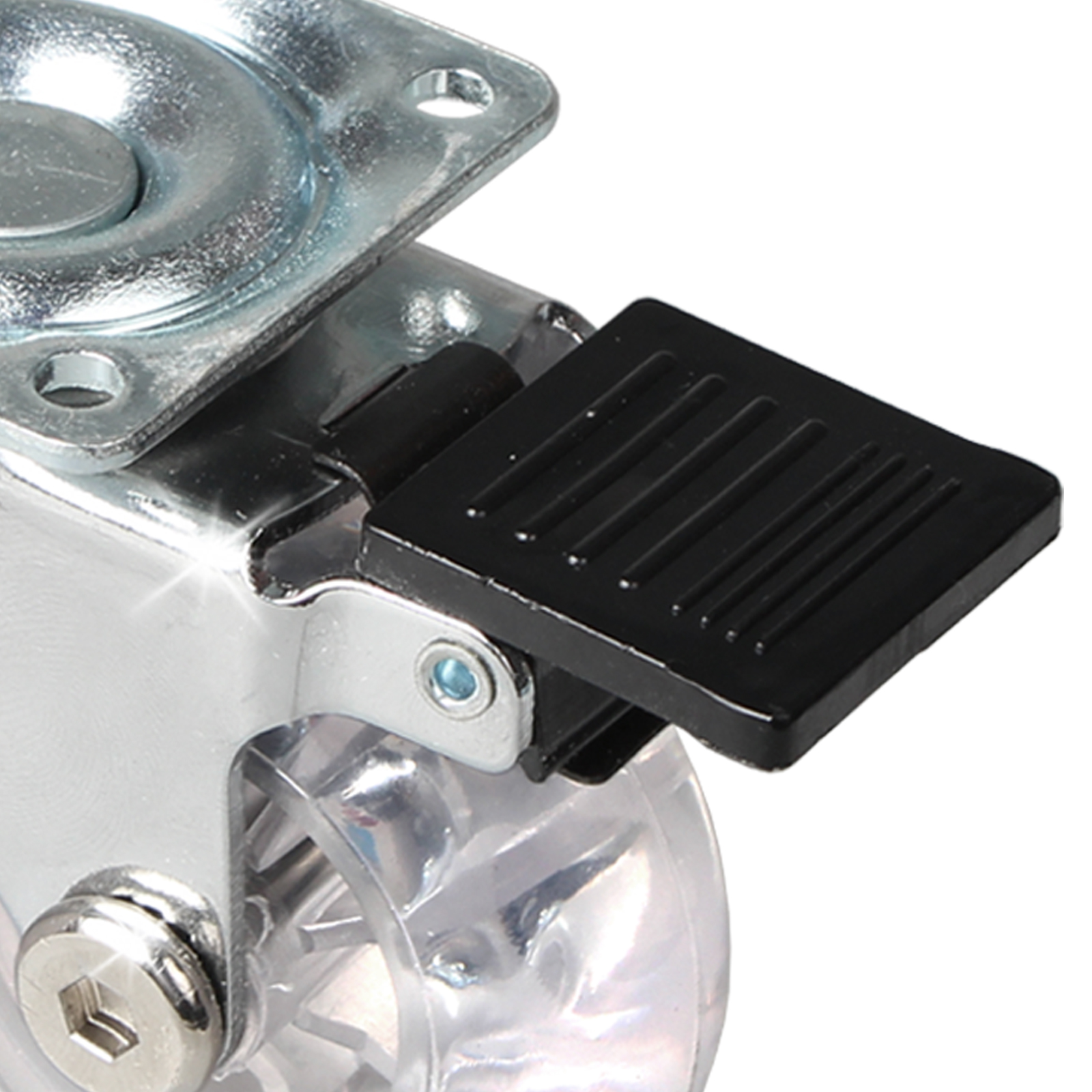 Lenkrolle mit Bremse Transparent Lenkrolle mit Bremse Transparent
